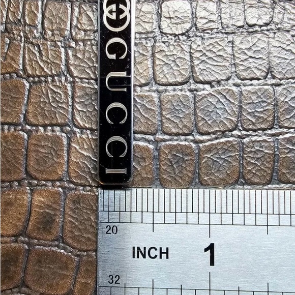 Vintage GUCCI SilverTie Clip - Polished Silver, Mint Condition - Picture 4 of 6